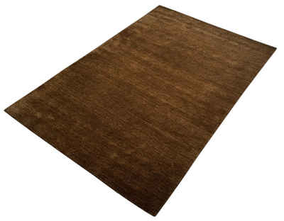 Wollteppich Braun Gabbeh Teppich 100% Wolle Orientteppich Handgewebt AN3, Wawa Teppich