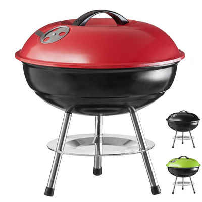 Goods+Gadgets Standgrill BBQ Grill Mini Kugelgrill, Camping Holzkohle-Grill Tischgrill