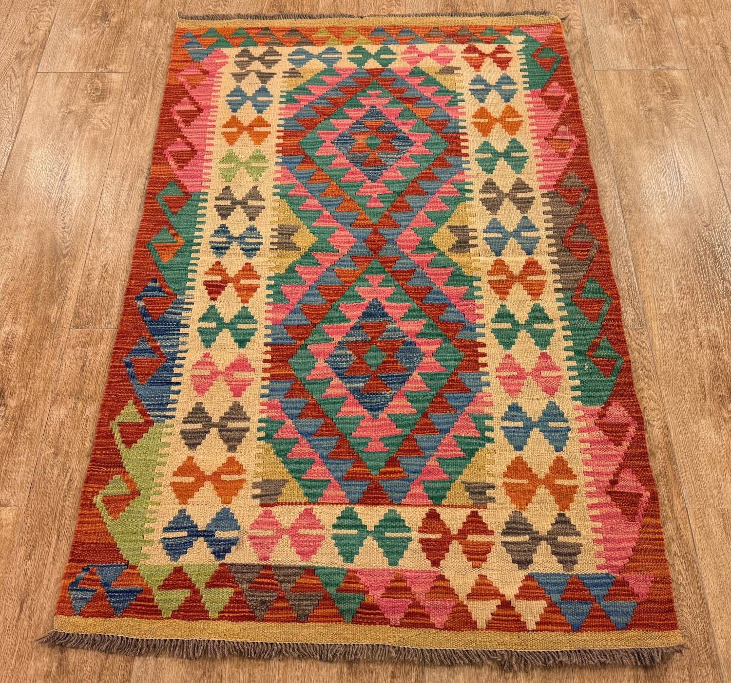 Rug Studios Teppich KELIM ORIGINAL HANDGEARBEITET, Rechteckig, Höhe: 5 mm, Handgewebt, 85 x 138 cm, Multi