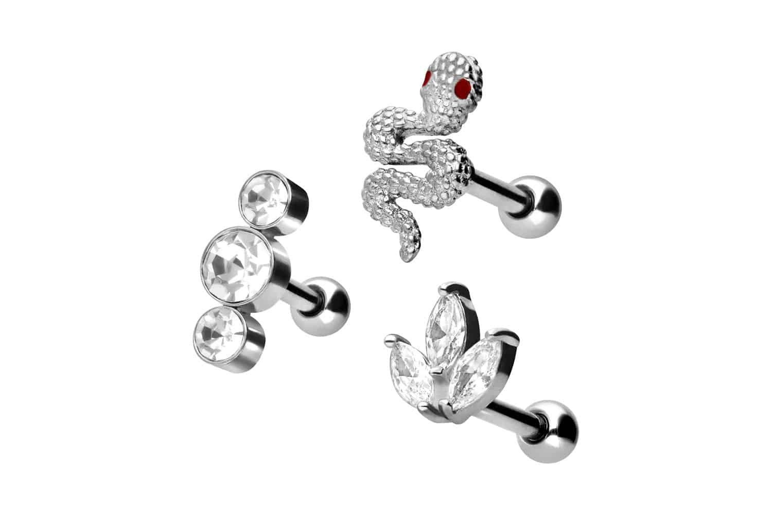 Piercing-Set SET Chirurgenstahl Ohrpiercing MIX