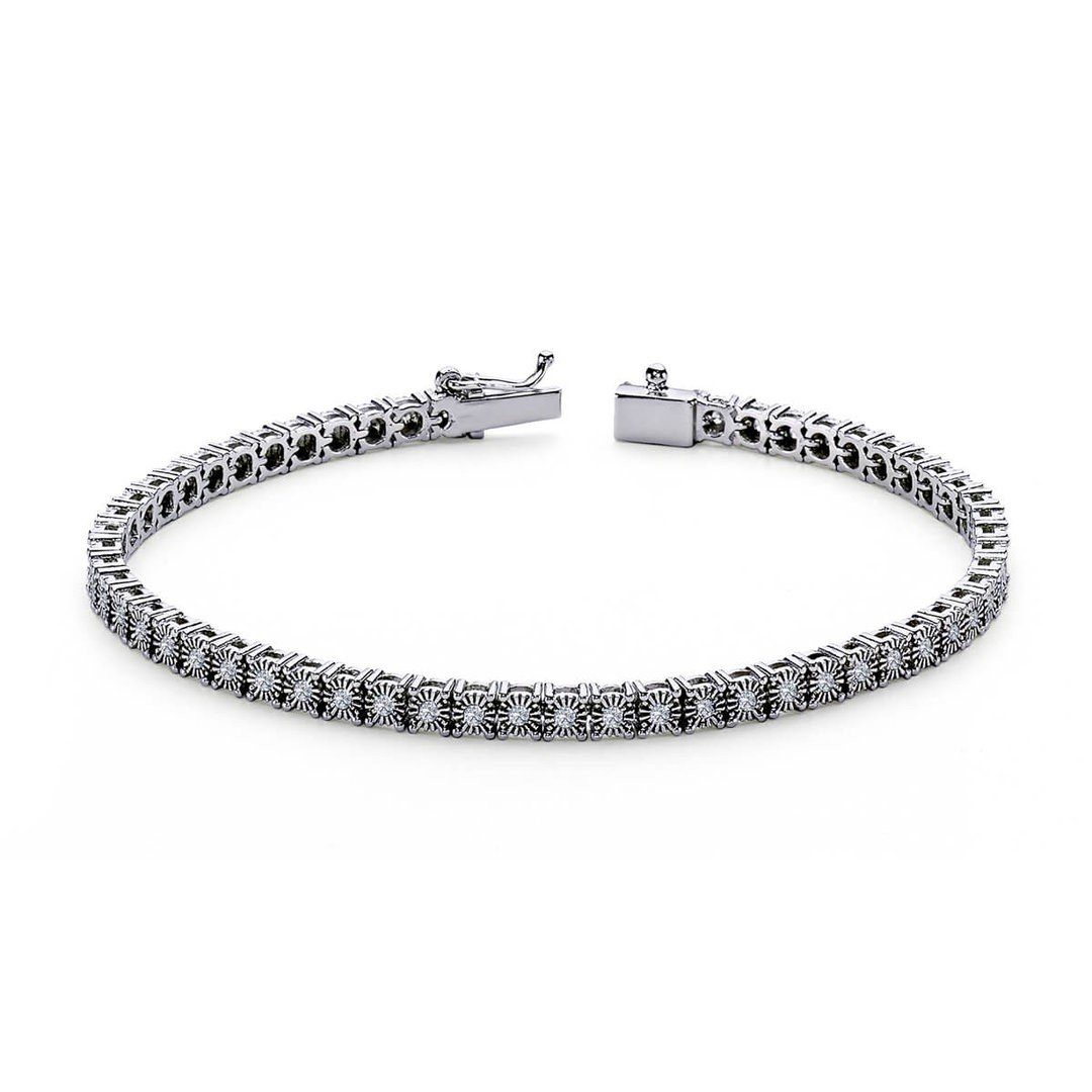 EinStein Diamant Tennisarmband Diamant Tennis Armband Weißgold