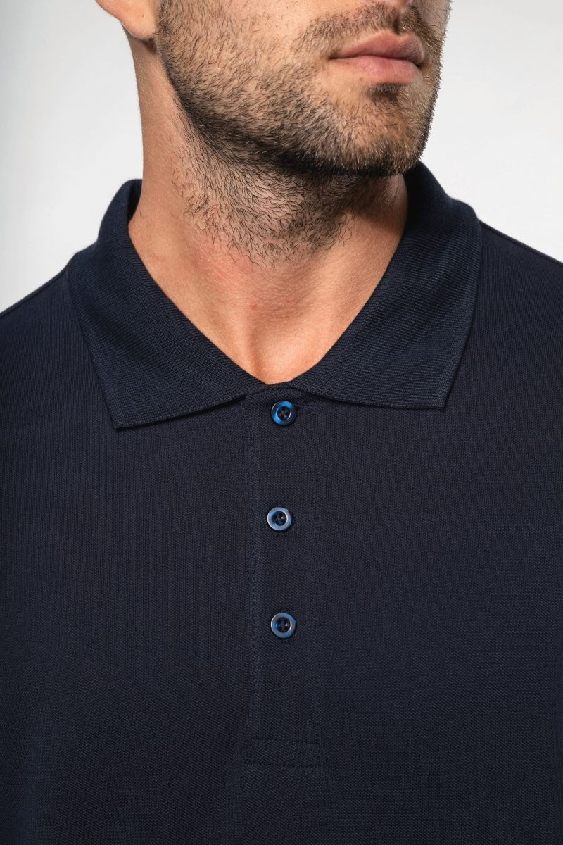 Kariban Langarm-Poloshirt Herren Langarm-Polohemd. Baumwollpiqué