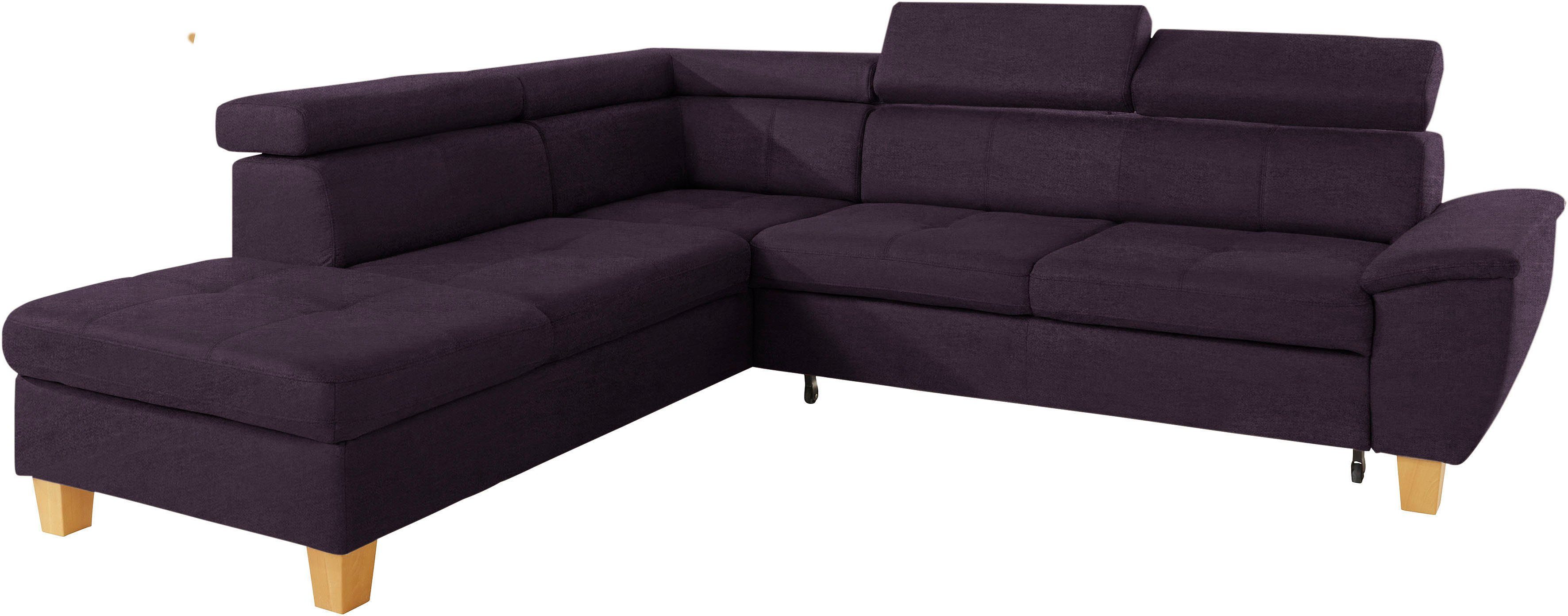 - Kopfteilverstellung, fashion exxpo Bettfunktion Enya, Ecksofa inklusive wahlweise Bettkasten sofa und