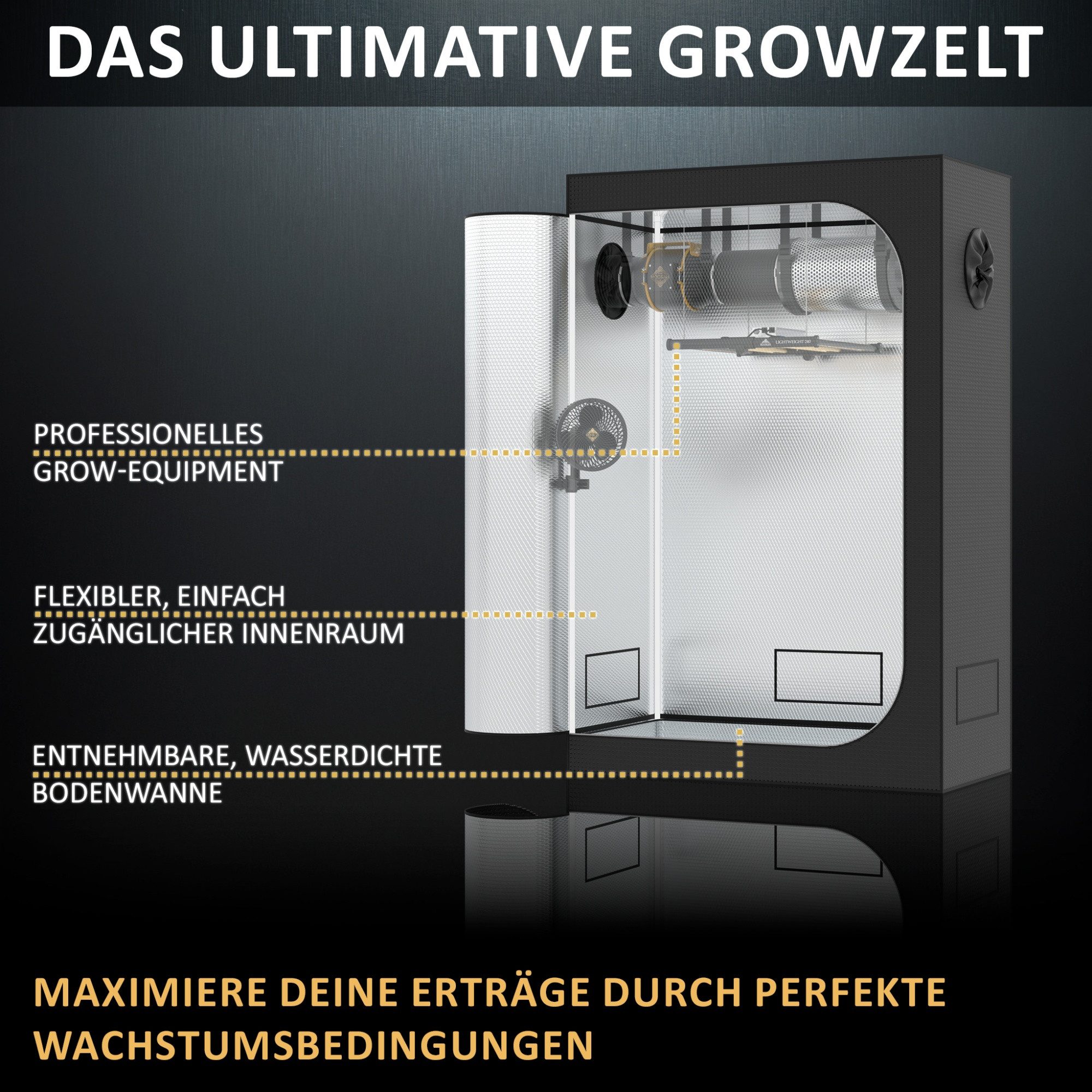 THE HOOKAH Gewächshaus Ohne Sichtfenste...