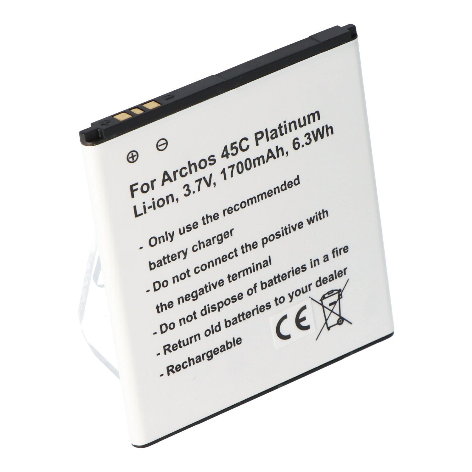 AccuCell Akku nur passend für AC45CPL (3,7 45C Akku den Archos Akku V) mAh Platinum 1700