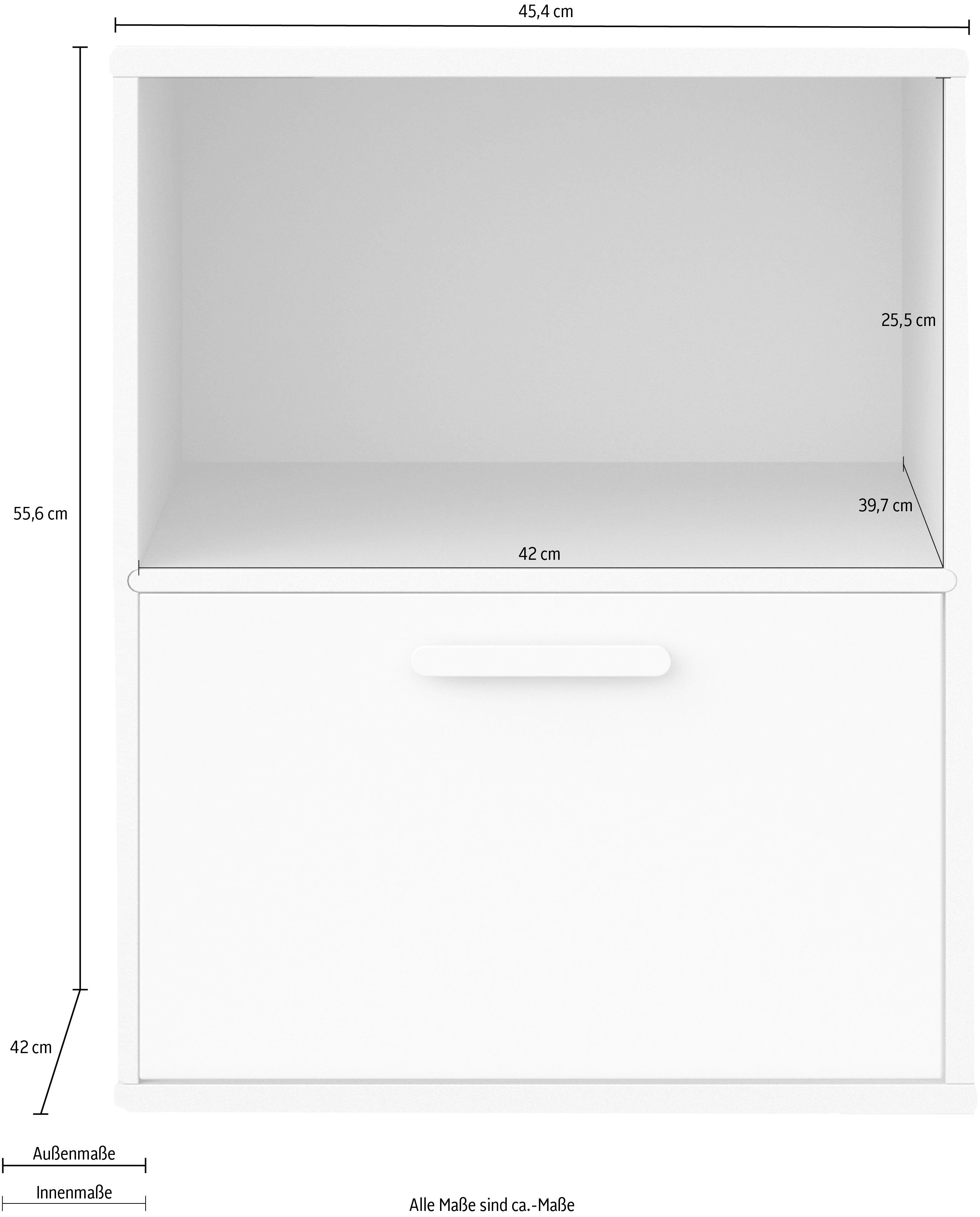 Hammel, Möbelserie Regal 1 by | cm, mit Furniture Keep Weiß Weiß 45,4 Breite flexible Tür, Hammel