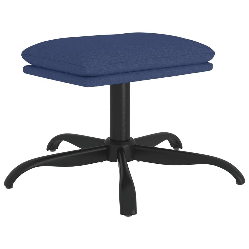 Polsterhocker Fußhocker Blau 60x60x36 cm Stoff