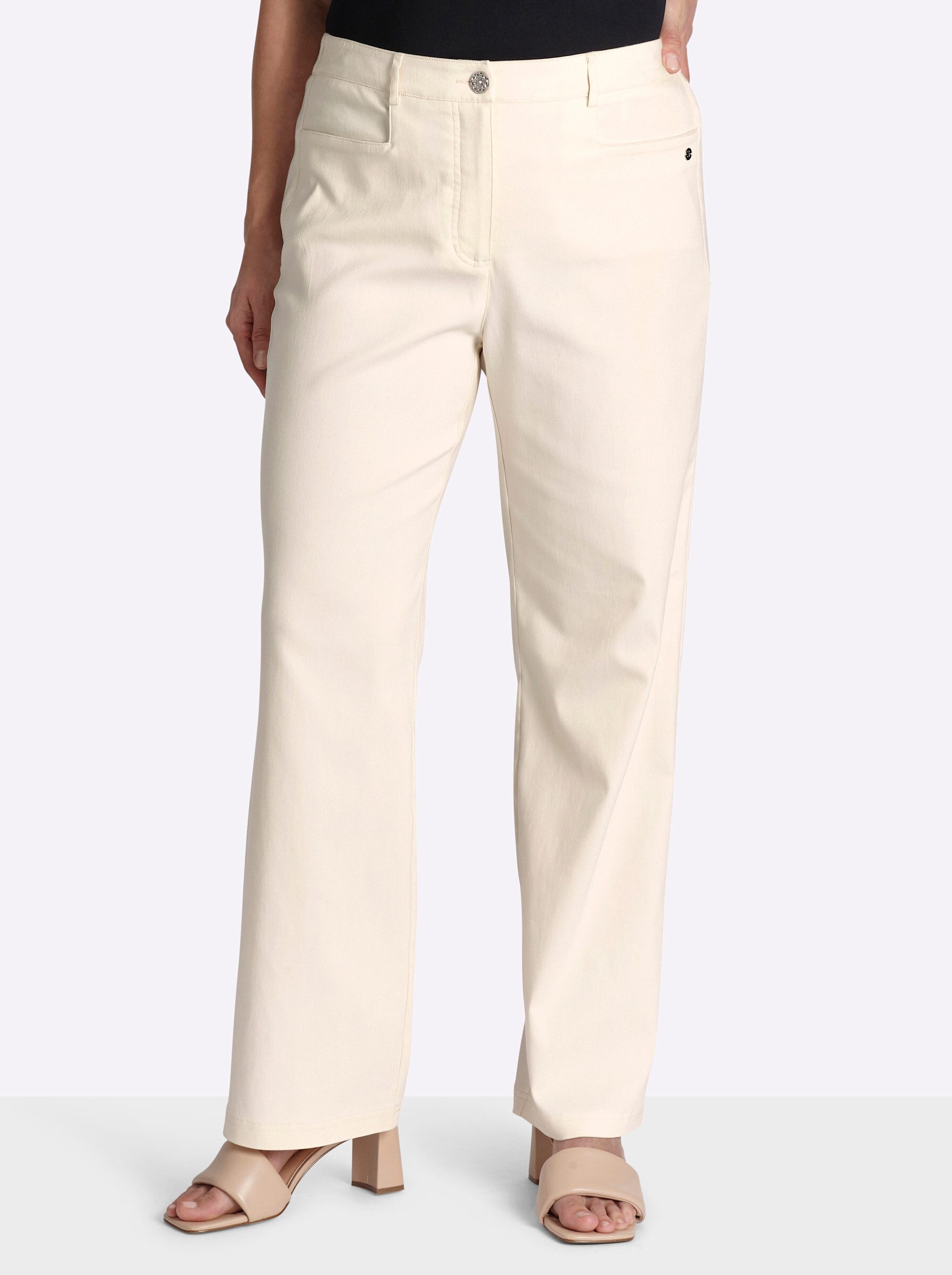 Sheego Jerseyhose Hose lang normal