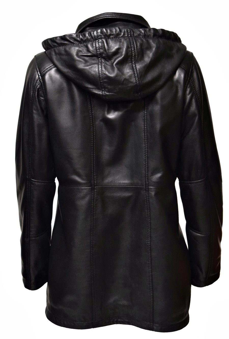Zimmert Leather Lederjacke Pauline (1-St) Parka, Lammnappa, weich, Kapuze, Schwarz, Braun, Rot, Cognac – Bild 3 von 5
