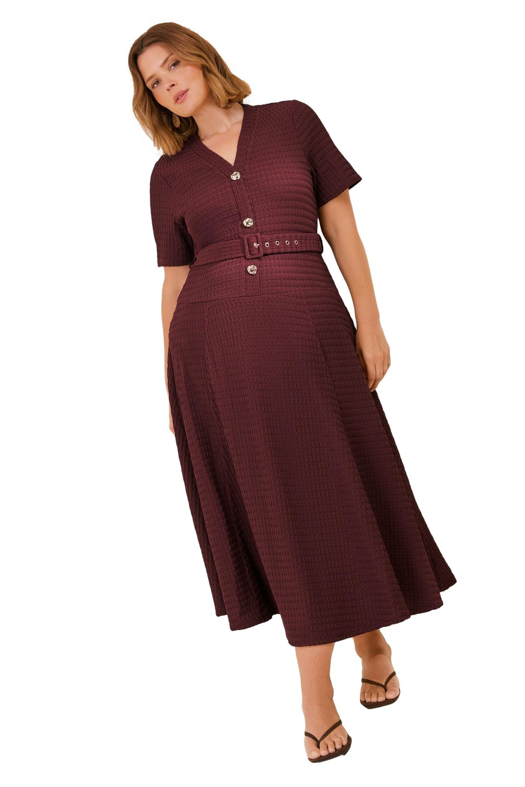 Friends Like These Midikleid Friends Like These Kurzärmeliges Midikleid, Curve (1-tlg)