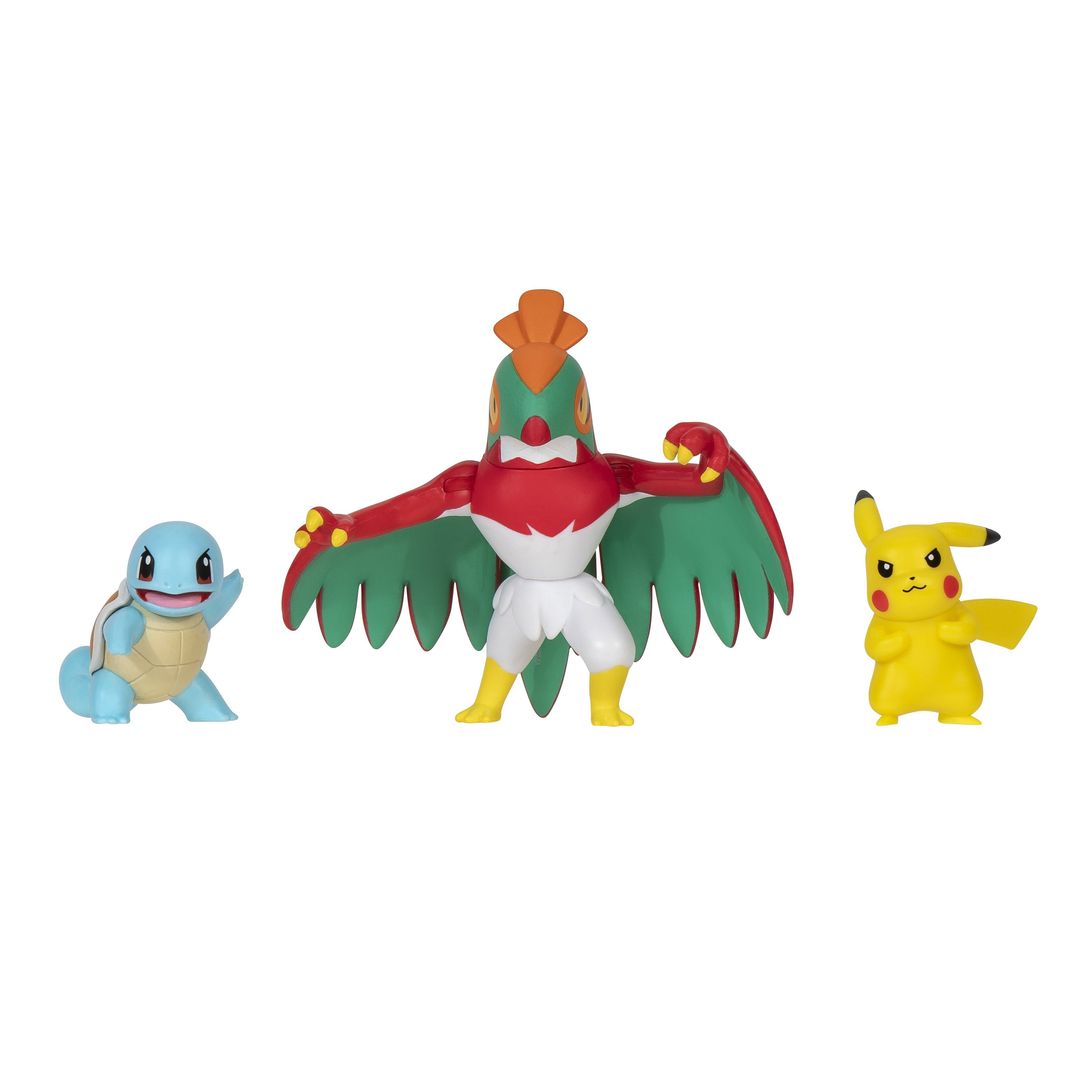Jazwares Merchandise-Figur Pokémon - Battle Figur 3er Pack - Pikachu, Schiggy & Resladero, (Set, 3-tlg)