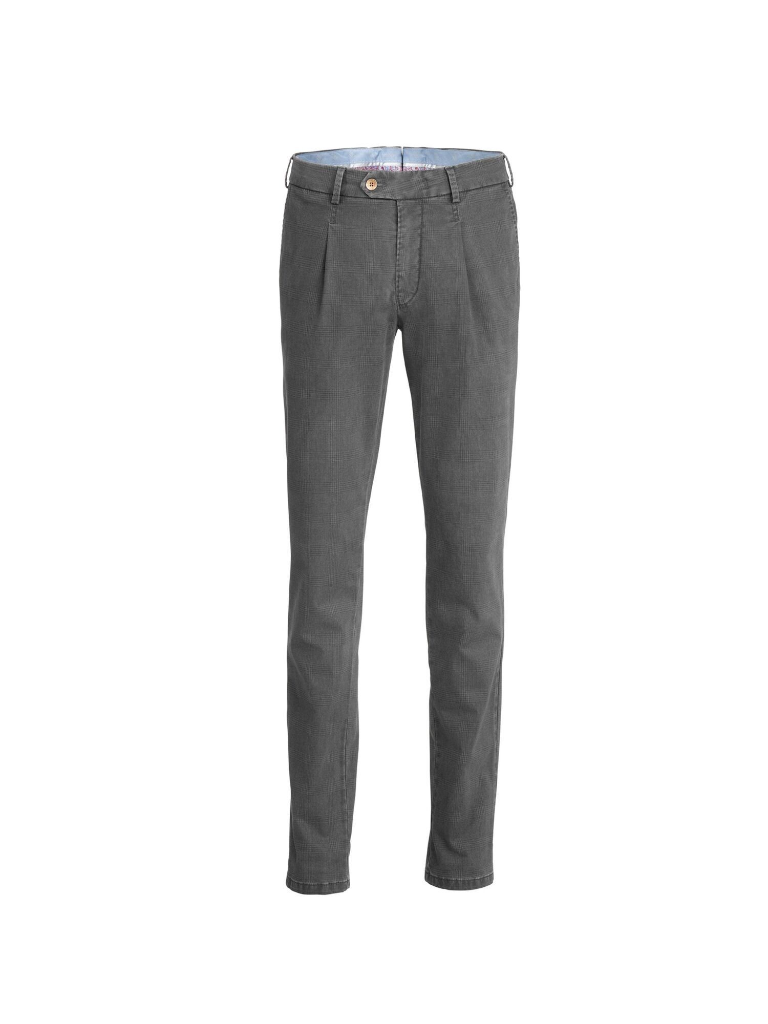 MMX Chinohose Leo (1-tlg) feiner Karomuster-Print