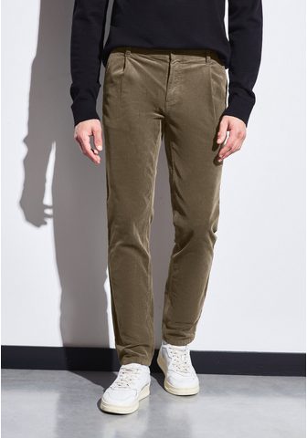 STREET ONE MEN Velvetinės kelnės Middle Waist