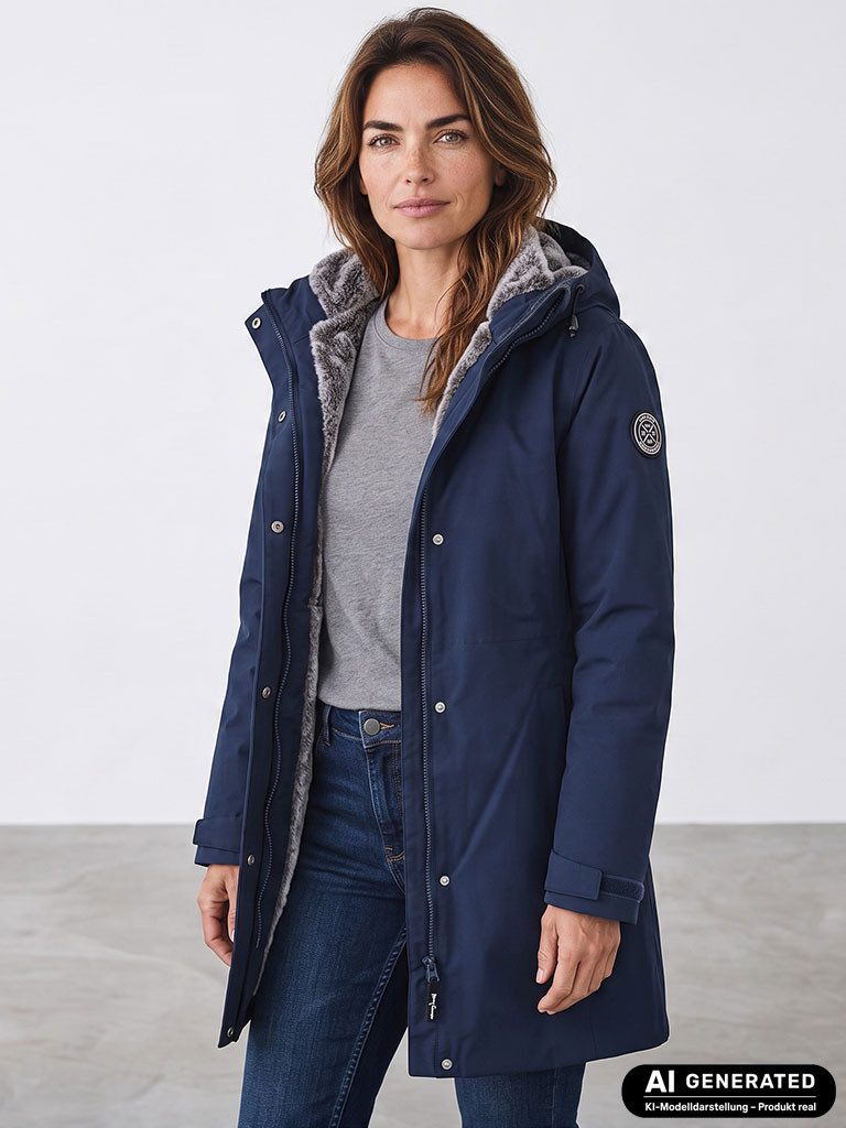 Blue Wave Funktionsmantel Damen Funktionsparka Oda - Funktionsjacke Outdoor-Jacke Parka 10000 mm Wassersäule, Verschweißte Nähte, …