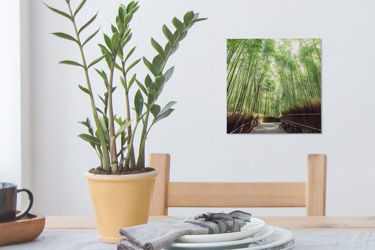 OneMillionCanvasses® Leinwandbild Bambushain in Japan, Bilder für (1 Arashiyama Wohnzimmer Leinwand St), Schlafzimmer