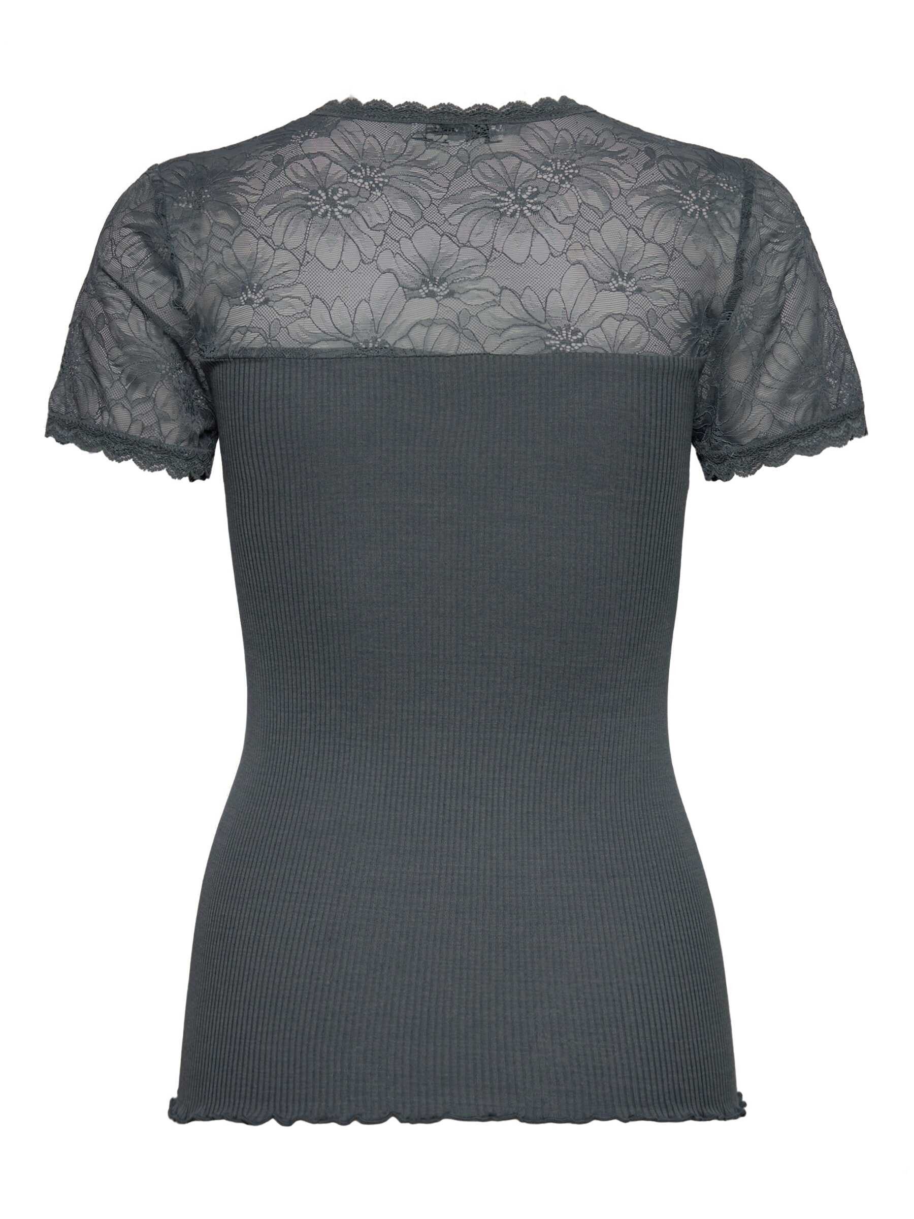 rosemunde T-Shirt Beatha lace t-shirt Halbarm, Ärmel und Dekolleté sowie oberer Rücken aus Spitze, Seidenmix