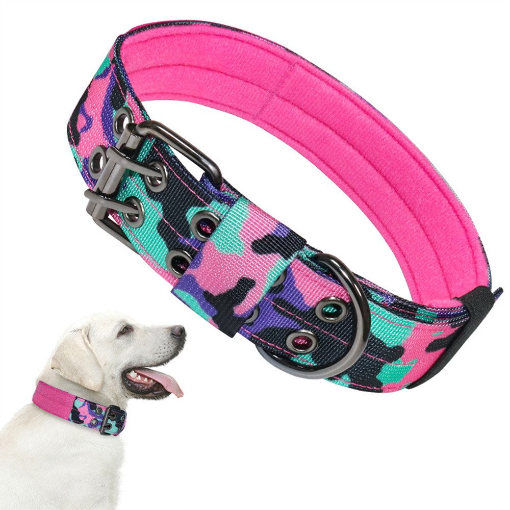 LAPA HOME Hunde-Halsband Taktisches Hundehalsband Verstellbar Militär-Halsband für Hunde, Weich gepolstertes, Nylon Hundehalsband für Outdoor Training Jagd