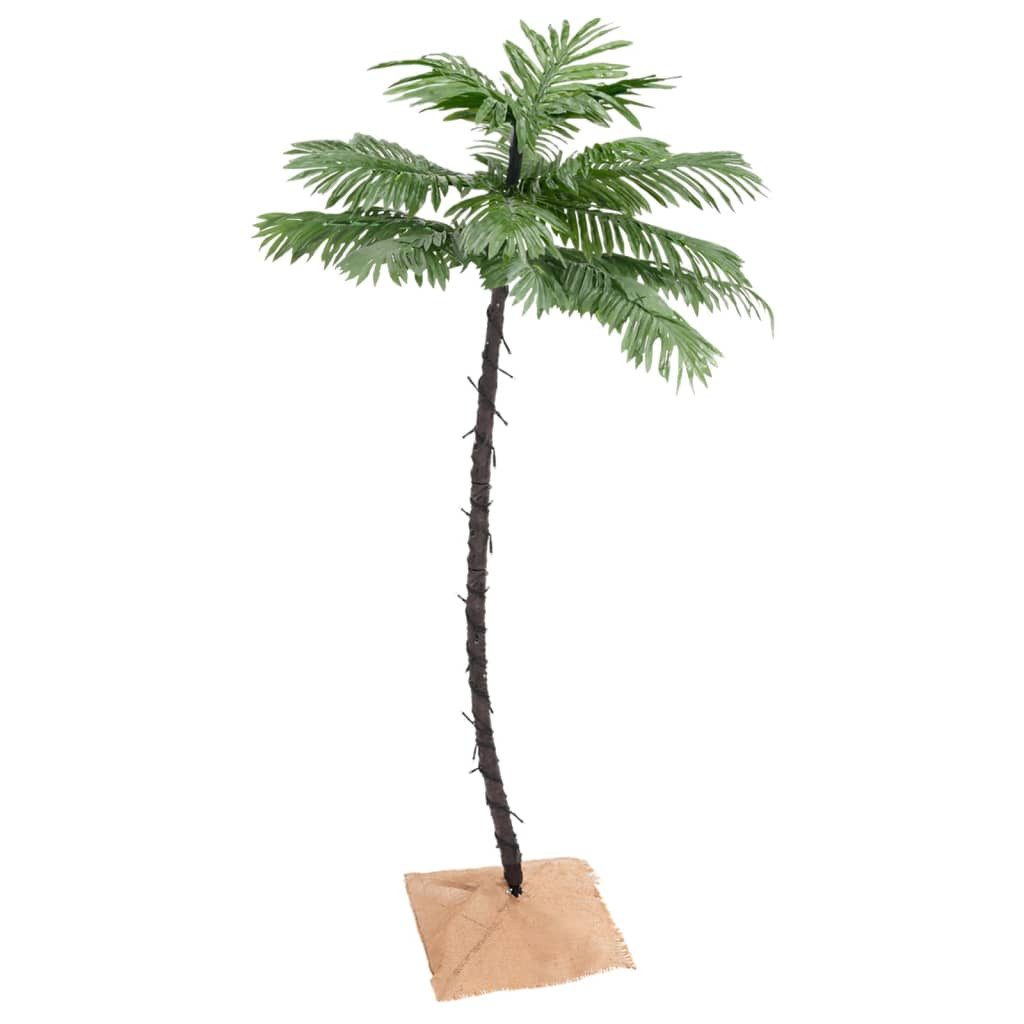 vidaXL LED Baum Künstliche Palme mit 96 LEDs Warmweiß 180 cm