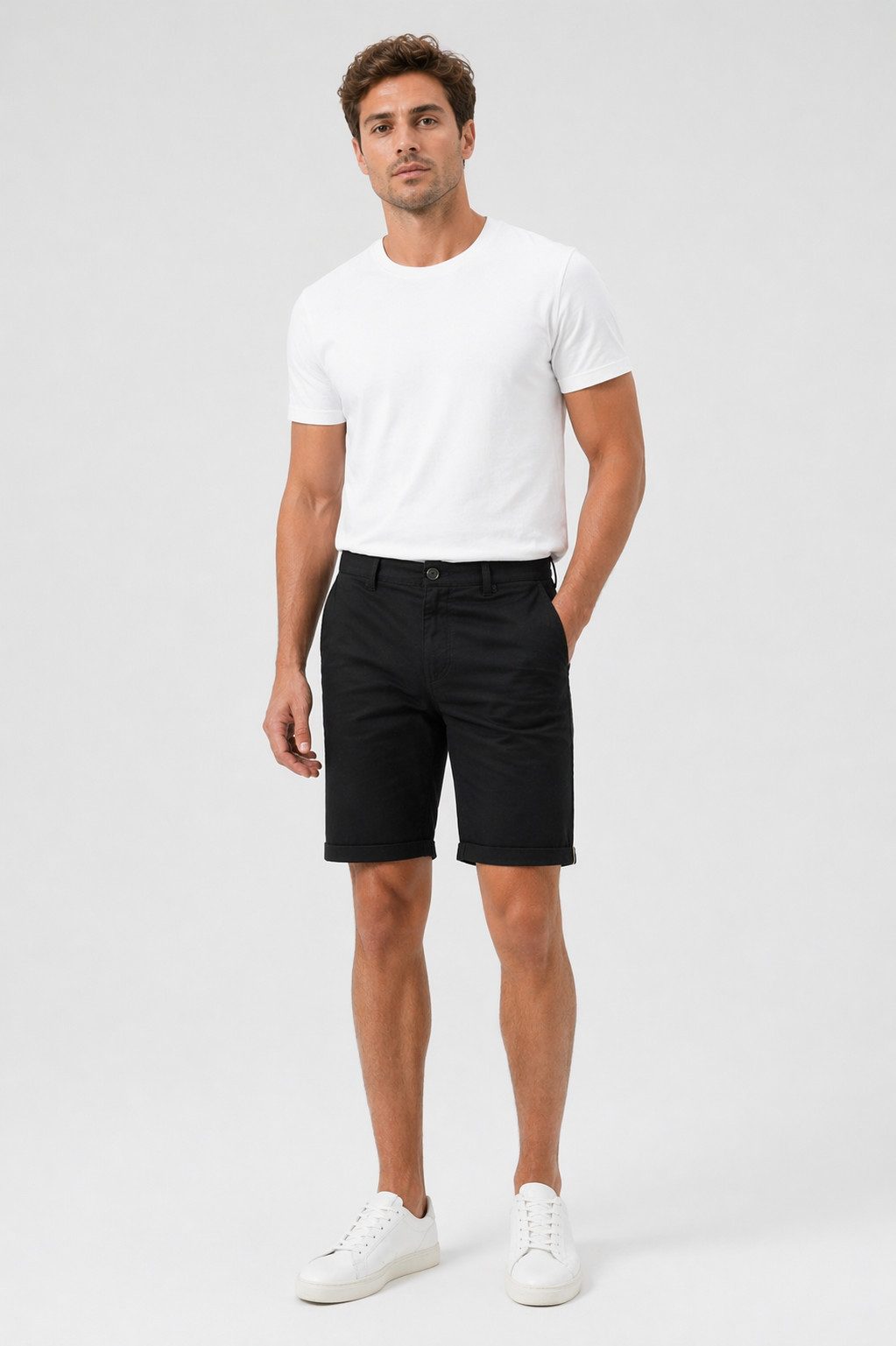 Smith & Solo Chinoshorts Kurze Hosen Herren, Baumwolle Shorts Männer Sommer Elasthan, Bermuda, Casual