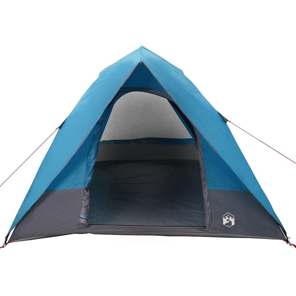 furnicato Faltzelt Campingzelt 320 x 275 x 190 cm Blau, (1 tlg), Witterungsbeständiges Familienzelt mit E-Port und integrierten Haken