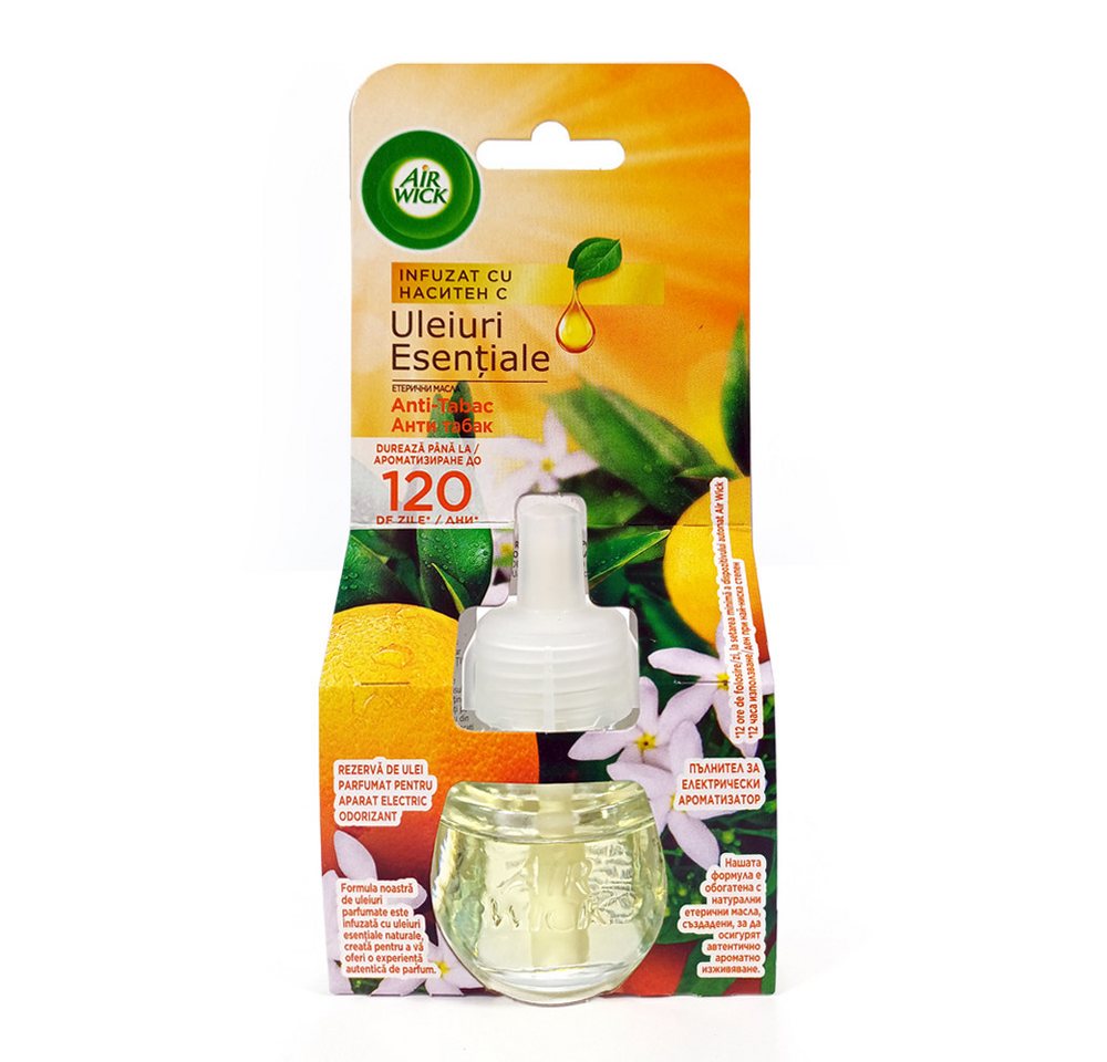 Air Wick Duftöl Duftölflakon Anti-Tabak Nachfüller (19 ml), mit natürlichen ätherischen Ölen