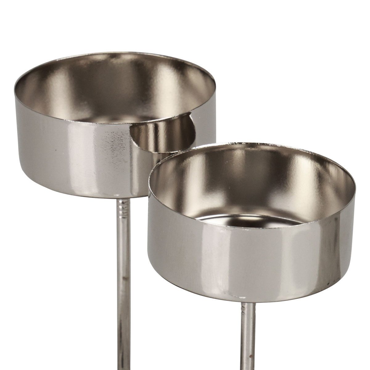 Kerzenhalter Silberne Teelichthalter Adventskranz Steckbar Ø4cm 8er Set