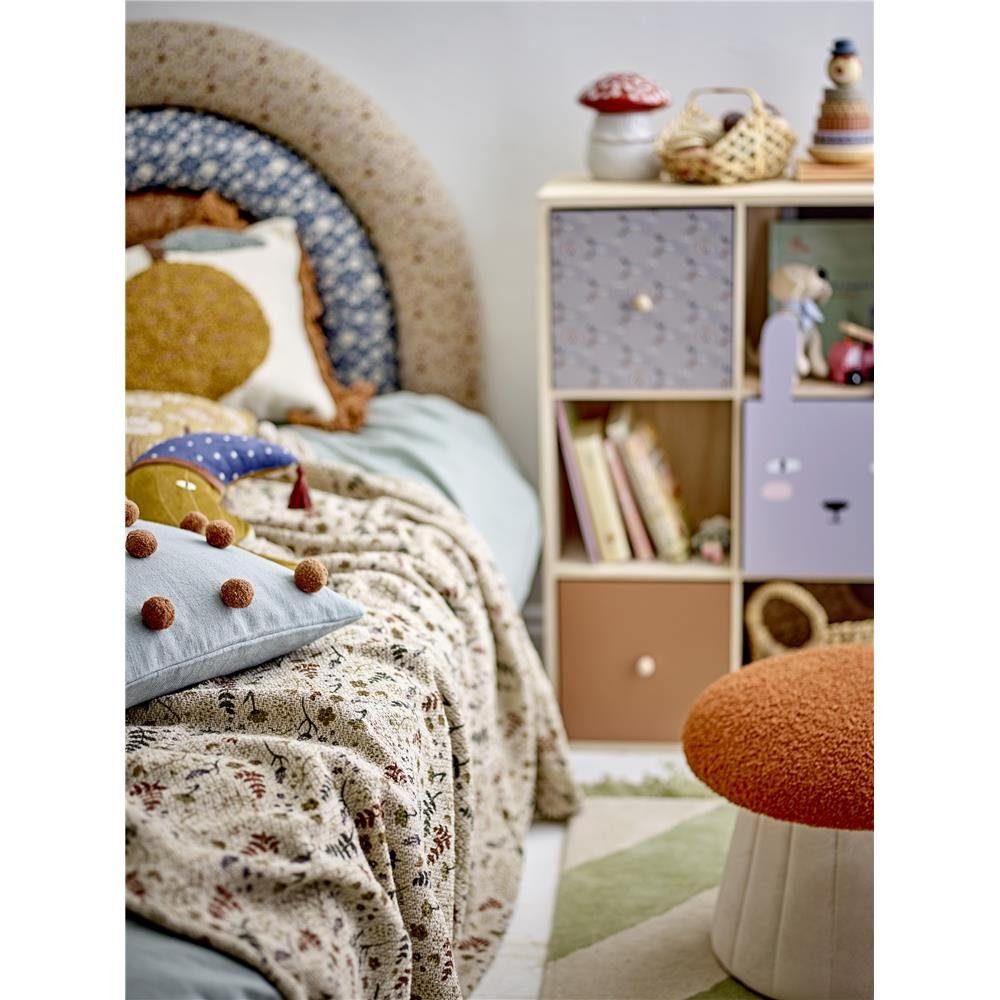 Bloomingville Kinderhocker Bertil Hocker Pilz, 37x35cm Rot Polyester für Kinderzimmer