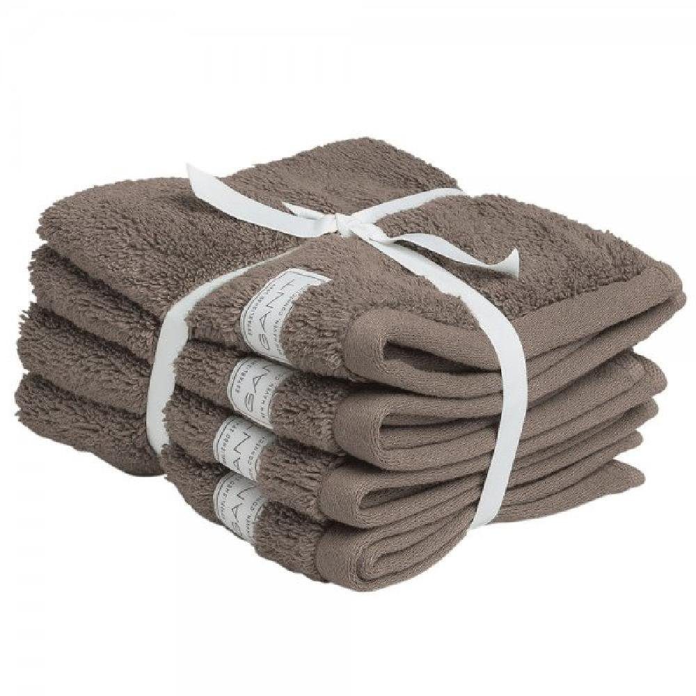 Gant Badetücher Gant Home Seifentuch Set Gesichtstücher Premium Towel Cold Beige (30x3