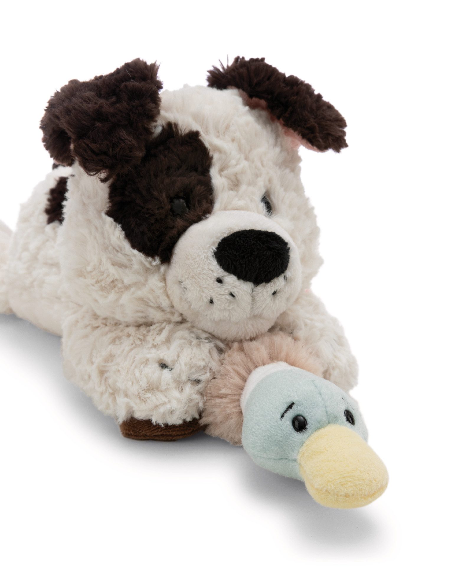 Plüschfigur Nici 62150 Kuscheltier Hund weiß & Ente 30cm liegend