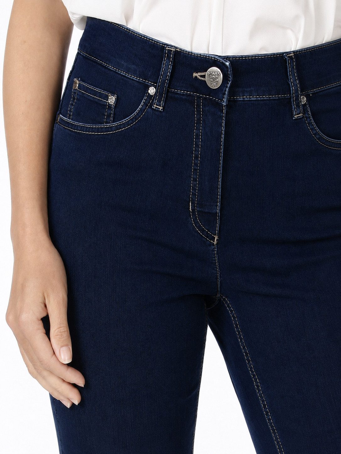 STARK DIE HOSE Stretch-Jeans CORA-Damen Jeans mit Dehnbund,5-Pocket,schlanker Oberschenkel Eine gelungene Weiterentwicklung des beliebten ZERRES-Vorgängers – Bild 4 von 5