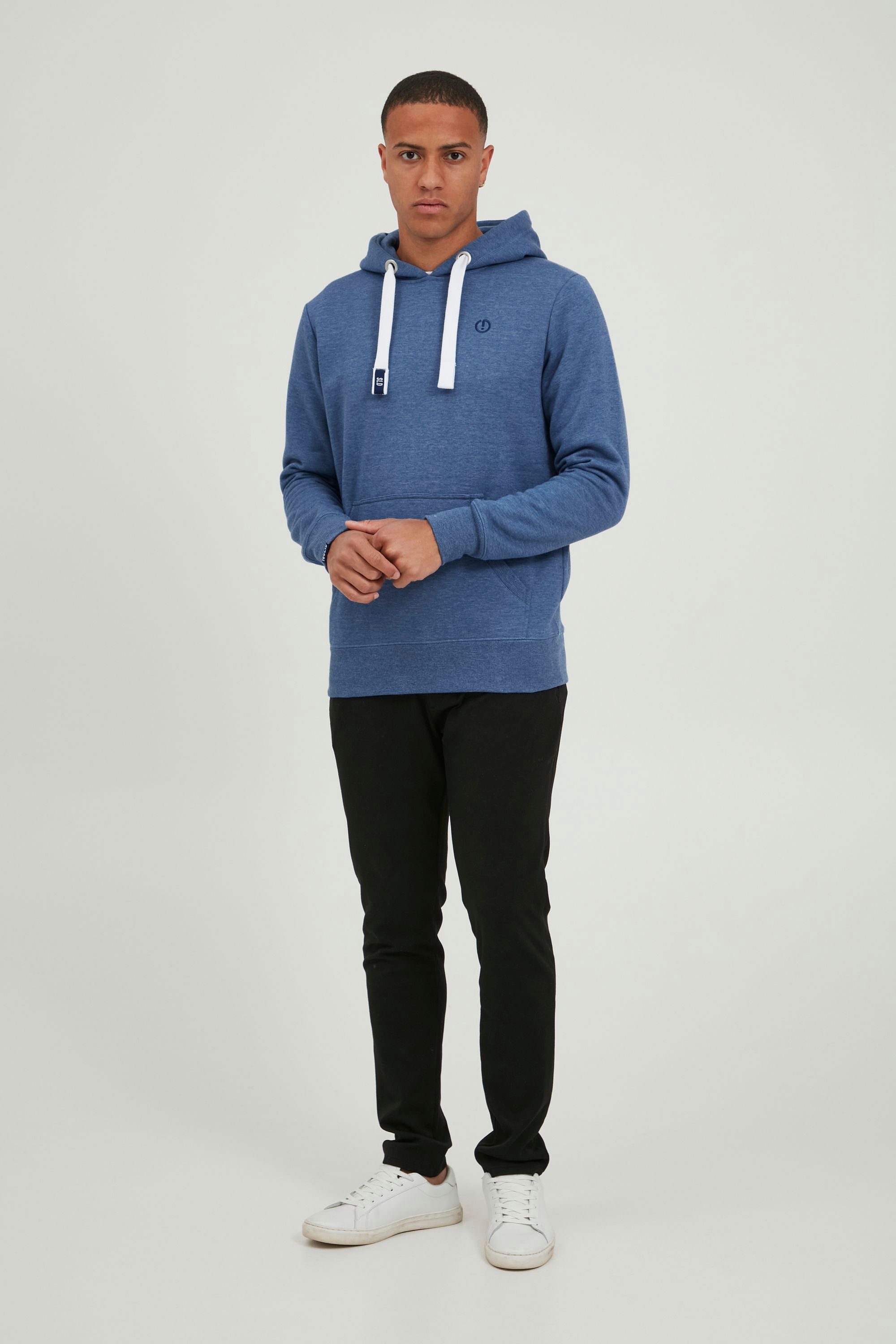 !Solid kontrastfarbenenen Melange mit Faded Hoodie SDBennHood Details Kapuzensweatshirt Blue (1542M)