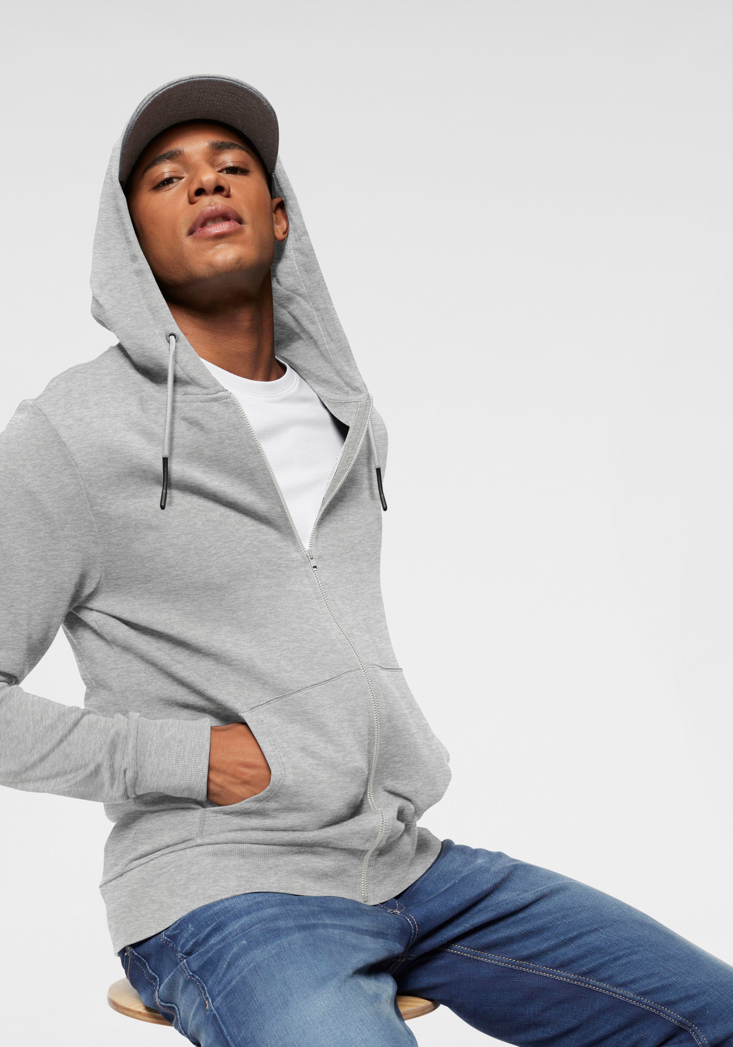 Kapuzensweatjacke CERES LIFE ZIP THR. HOODIE SWEAT