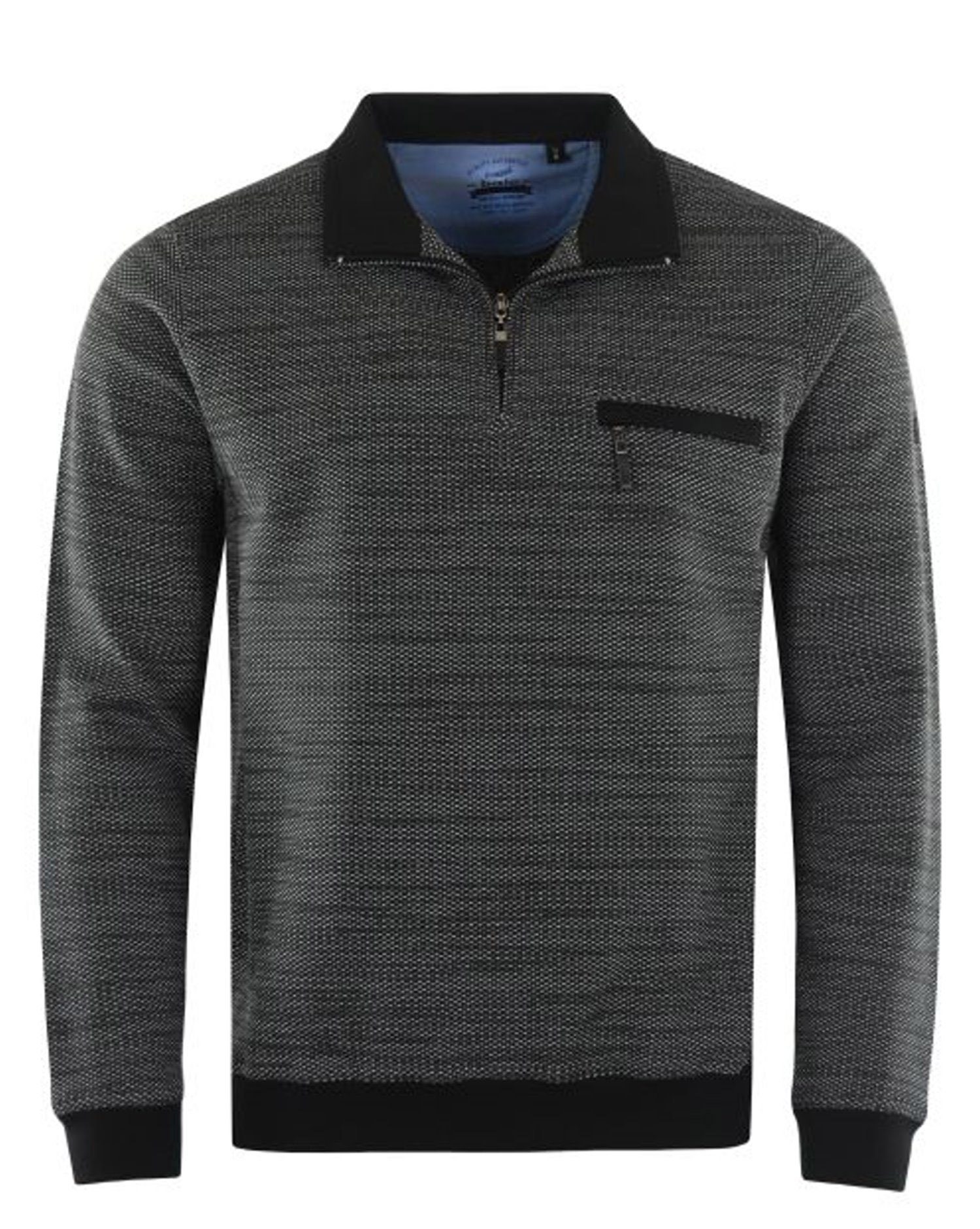 Hajo Sweatshirt Mit Polokragen & Reißverschluss – Bequemer Langarm-Sweat Für Sport & Freizeit
