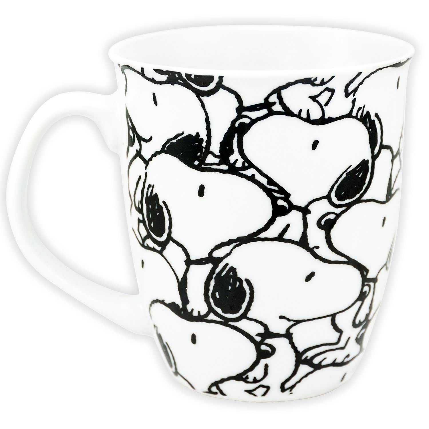 Peanuts Keramik Snoopys - Tasse Weiß Allover Keramik 280 Tasse ml, The Labels® United Kaffeetasse