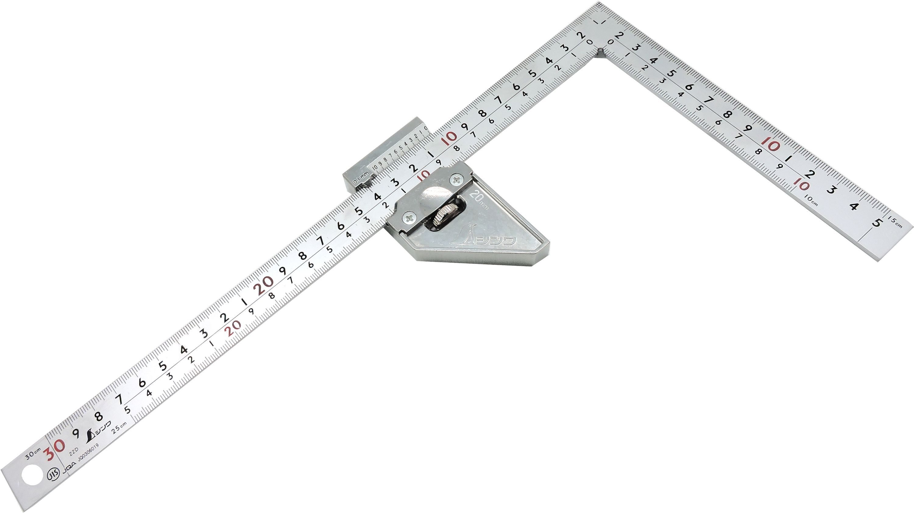 FAMEX Zimmermannswinkel 12513 Shinwa Zimmermannswinkel, (300x150mm, 1-St), mit Stopper, Made in Japan