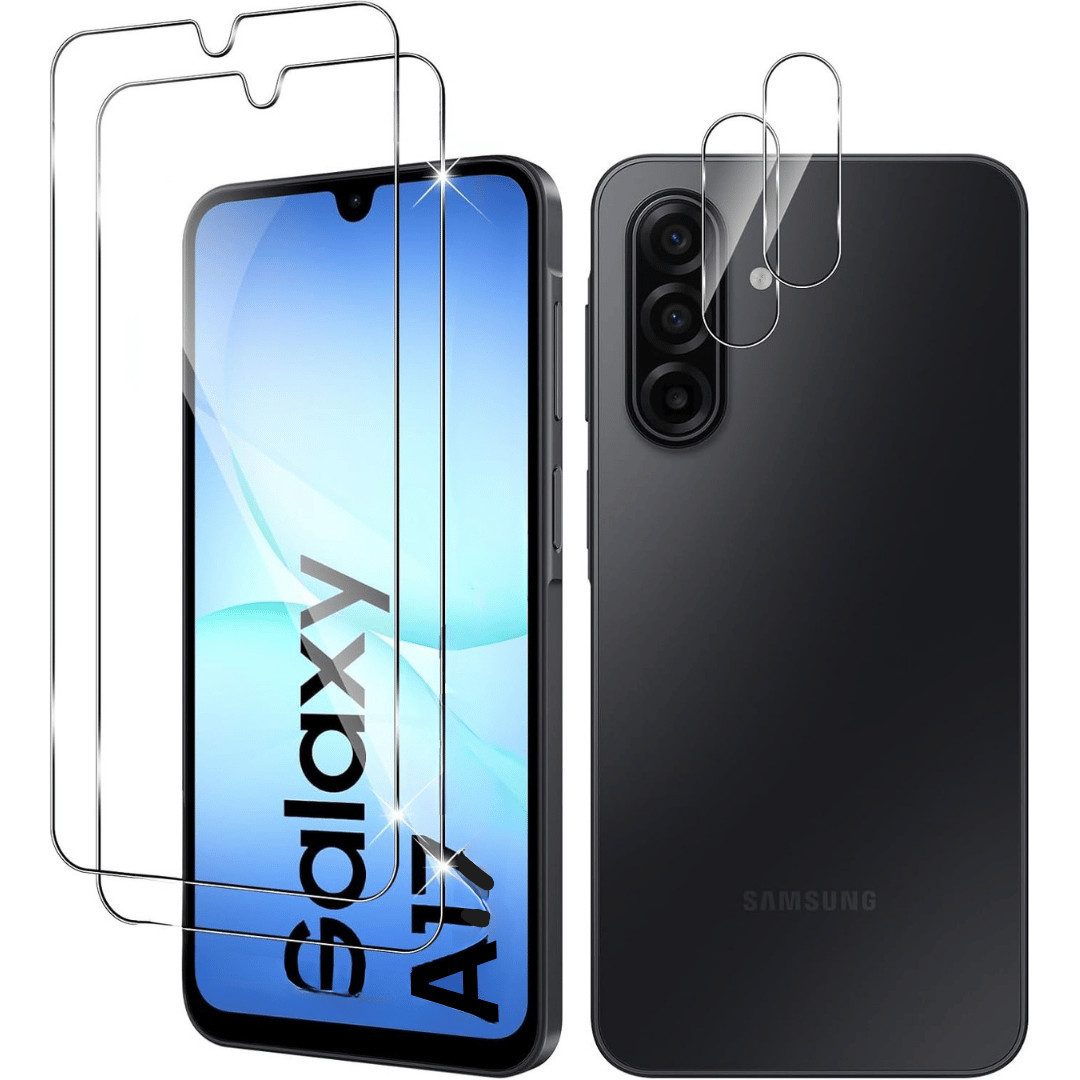 SmartUP Displayschutzglas für Samsung Galaxy A17 5G Display Kamera Hartglas Panzerfolie Full 9H für Für Samsung Galaxy A17 5G, kompletter Rundumschutz