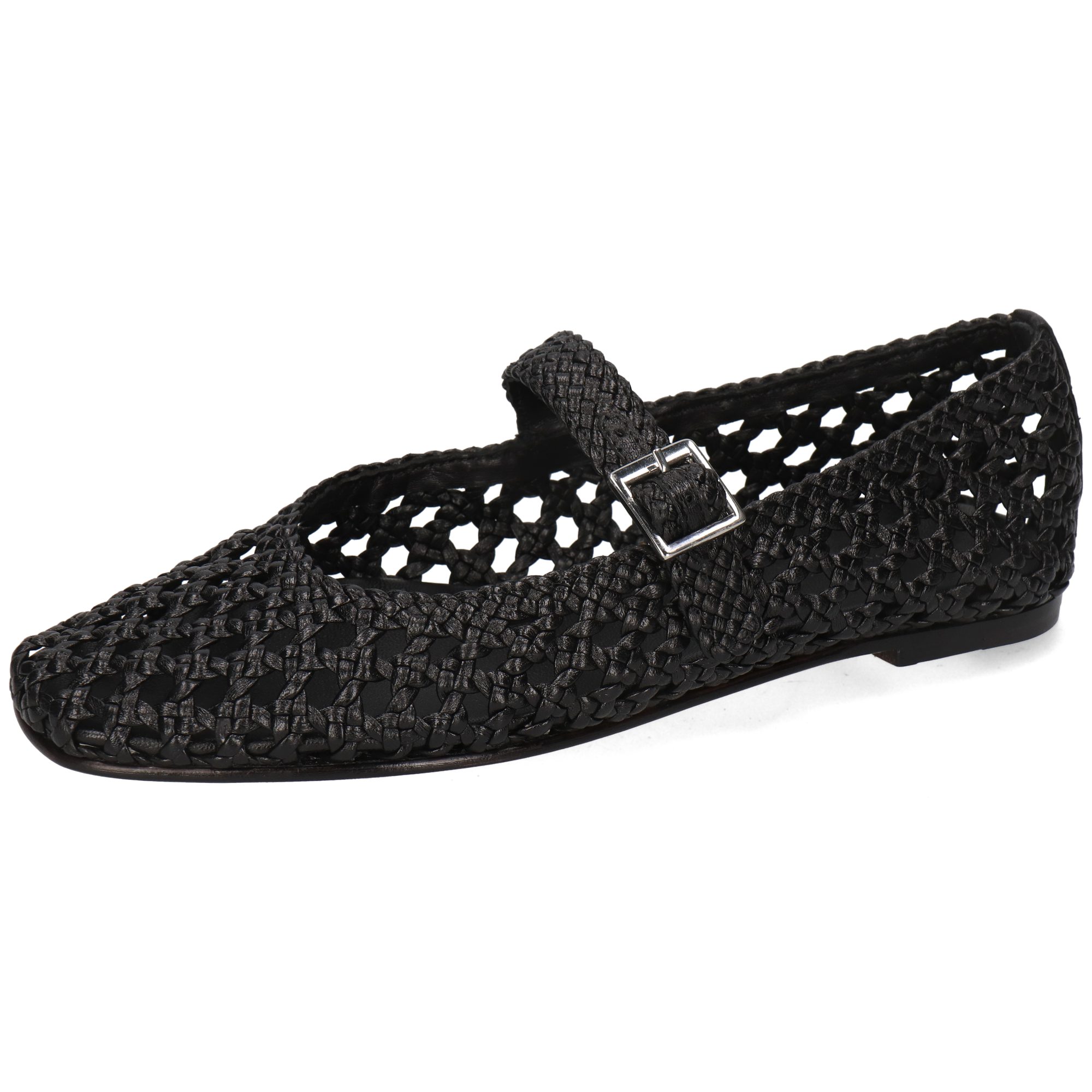 Melvin & Hamilton Bexley 2 Leder-Mary Jane Schuhe für Damen Ballerina Flache Absätze, Echtes Leder, Von Hand geflochten