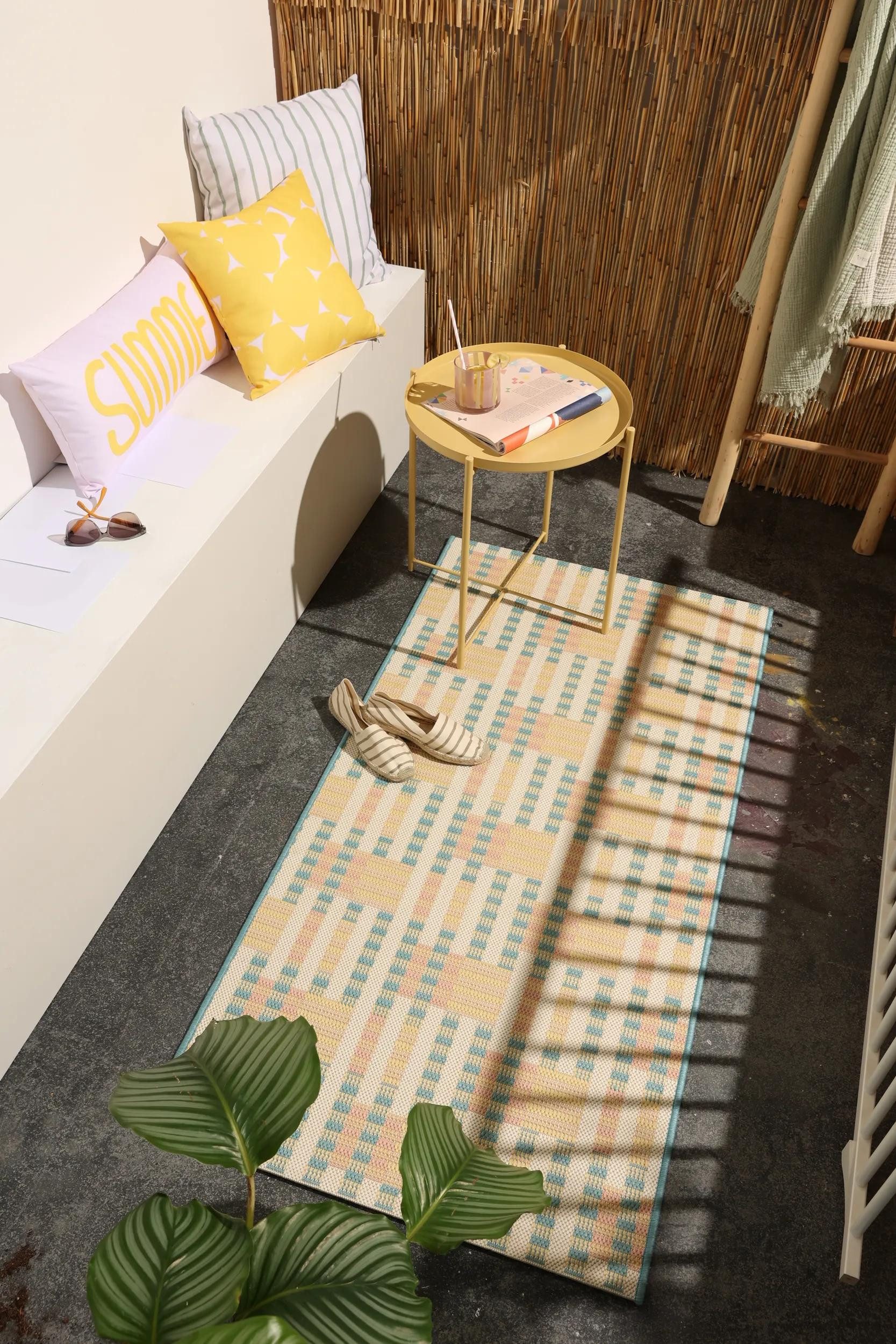 benuta Outdoorteppich Candy, rechteckig, Höhe: 5 mm, In- & Outdoorteppich, Robust für Garten, Terrasse, Balkon, Küche