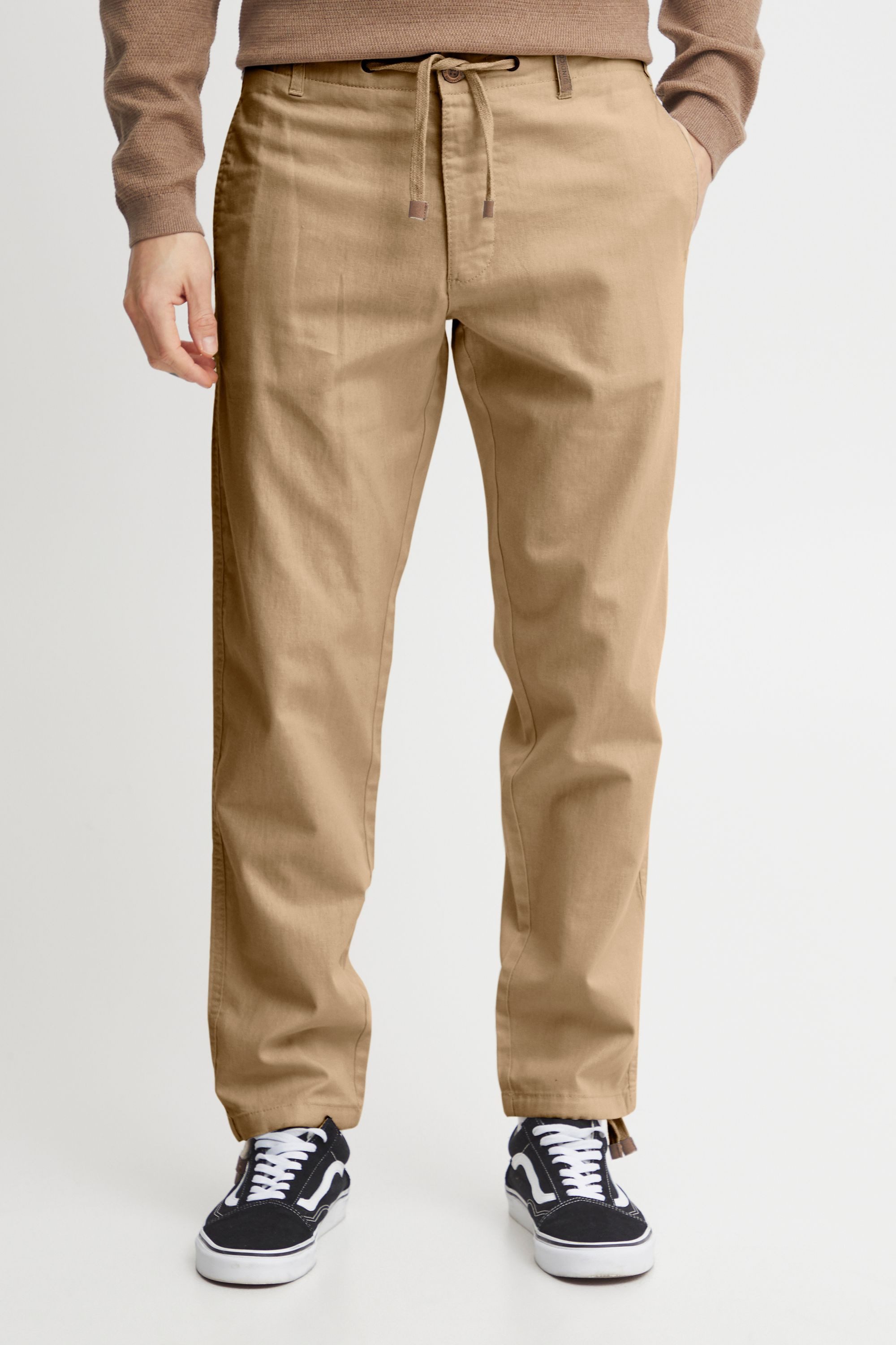 Indicode Leinenhose IDIves Lange Hose mit Tunnelzug am Bund günstig online kaufen