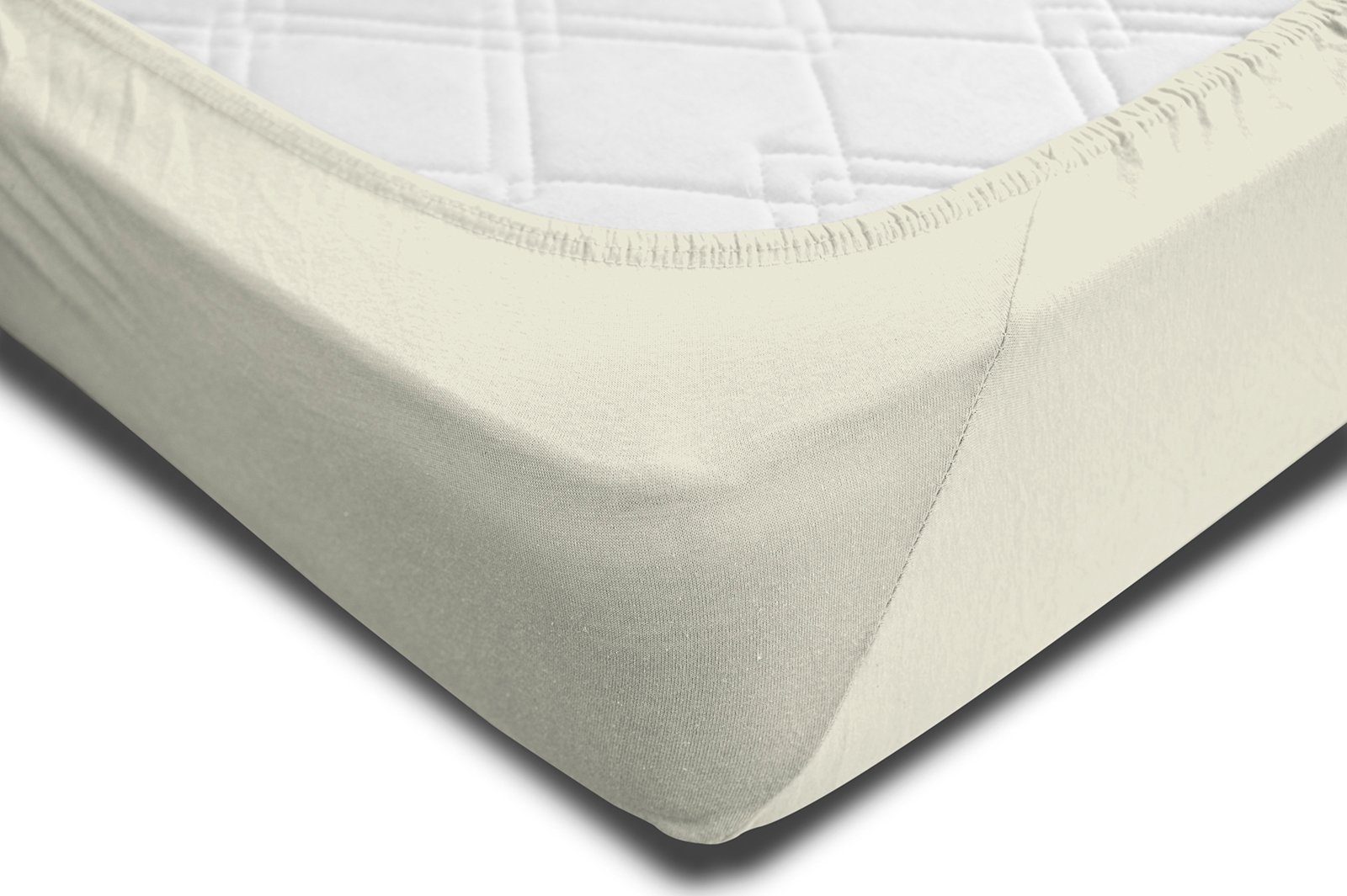 One Home Spannbettlaken, Jersey, Gummizug: rundum, (1 Stück), Baumwolle wei günstig online kaufen