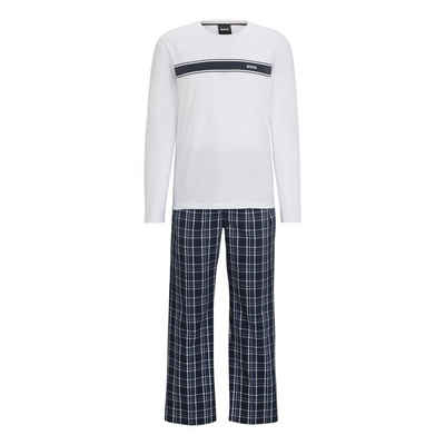 BOSS Pyjama Urban Long Set (2 tlg) mit seitlichen Taschen