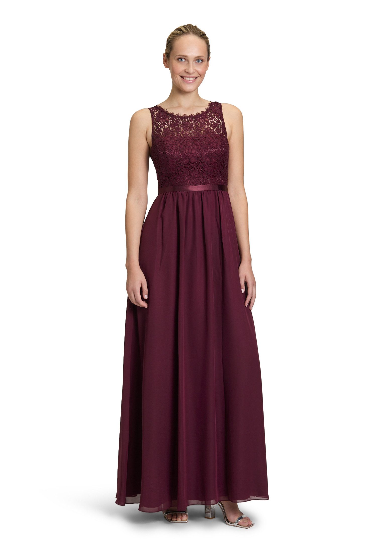 Vera Mont Abendkleid Damen Abendkleid mit Spitze Bogenkante günstig online kaufen