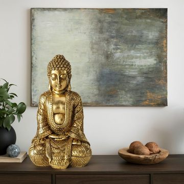 etc-shop Dekofigur, Buddha Figur Wohnzimmer Dekofigur Wohndekoration, Skulptur