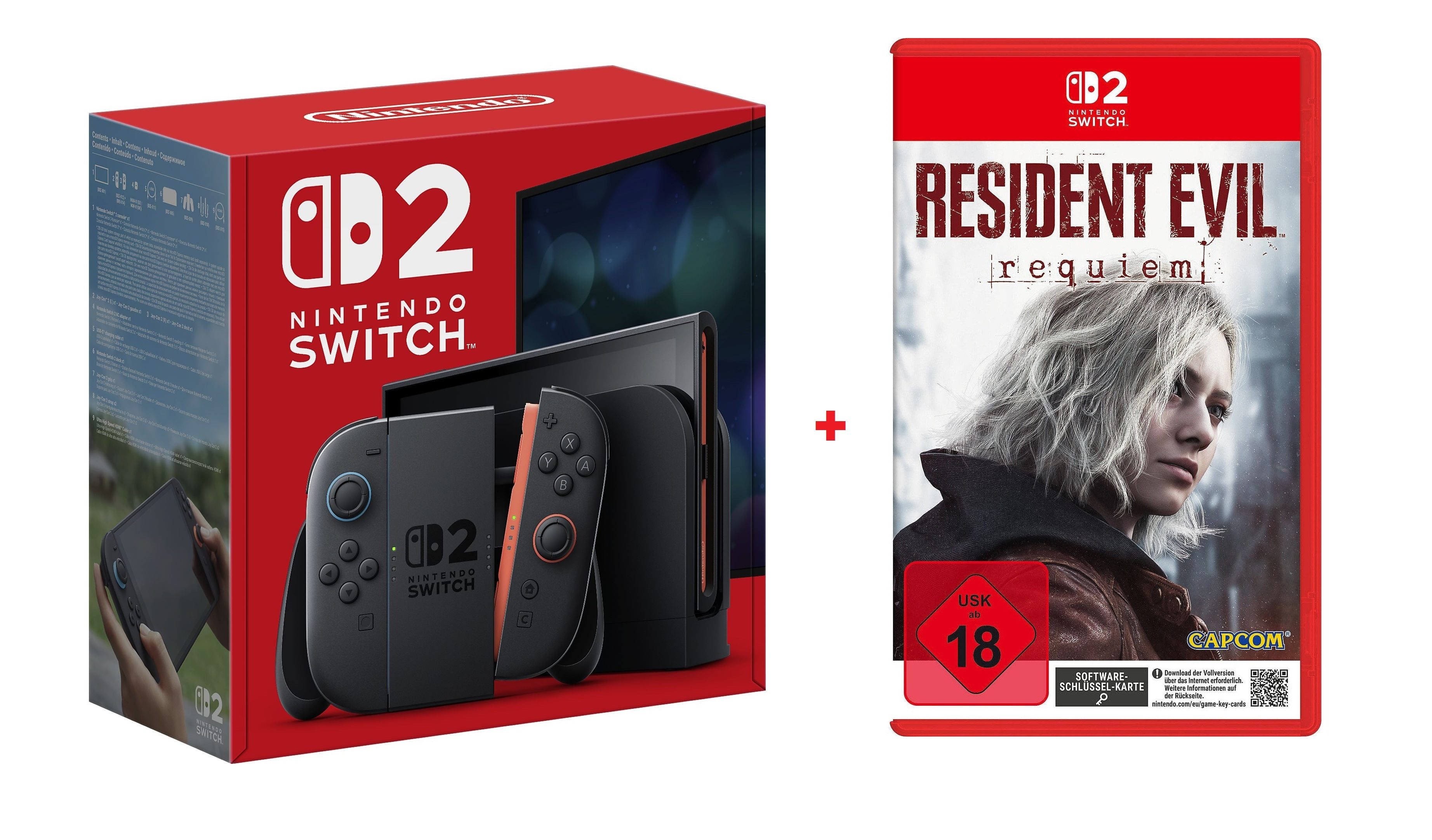 Nintendo Switch 2 Switch 2 Konsole + Resident Evil Requiem Bundle (Bundle), HDMI-Output, Bluetooth, Horror
