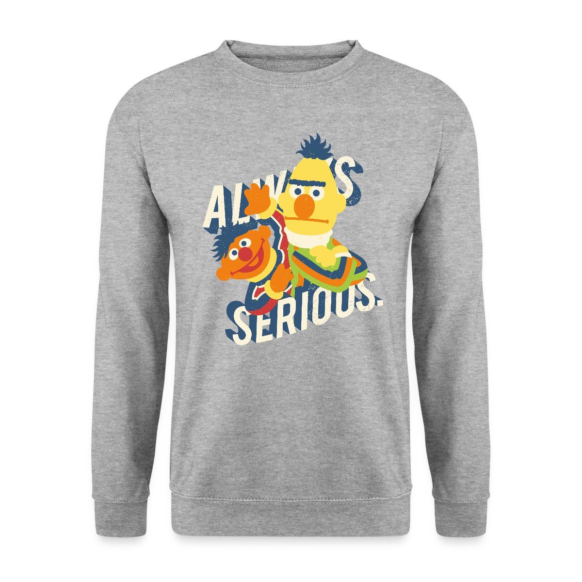 Spreadshirt Sweatshirt Sesamstraße Always Serious Unisex Pullover (1-tlg)