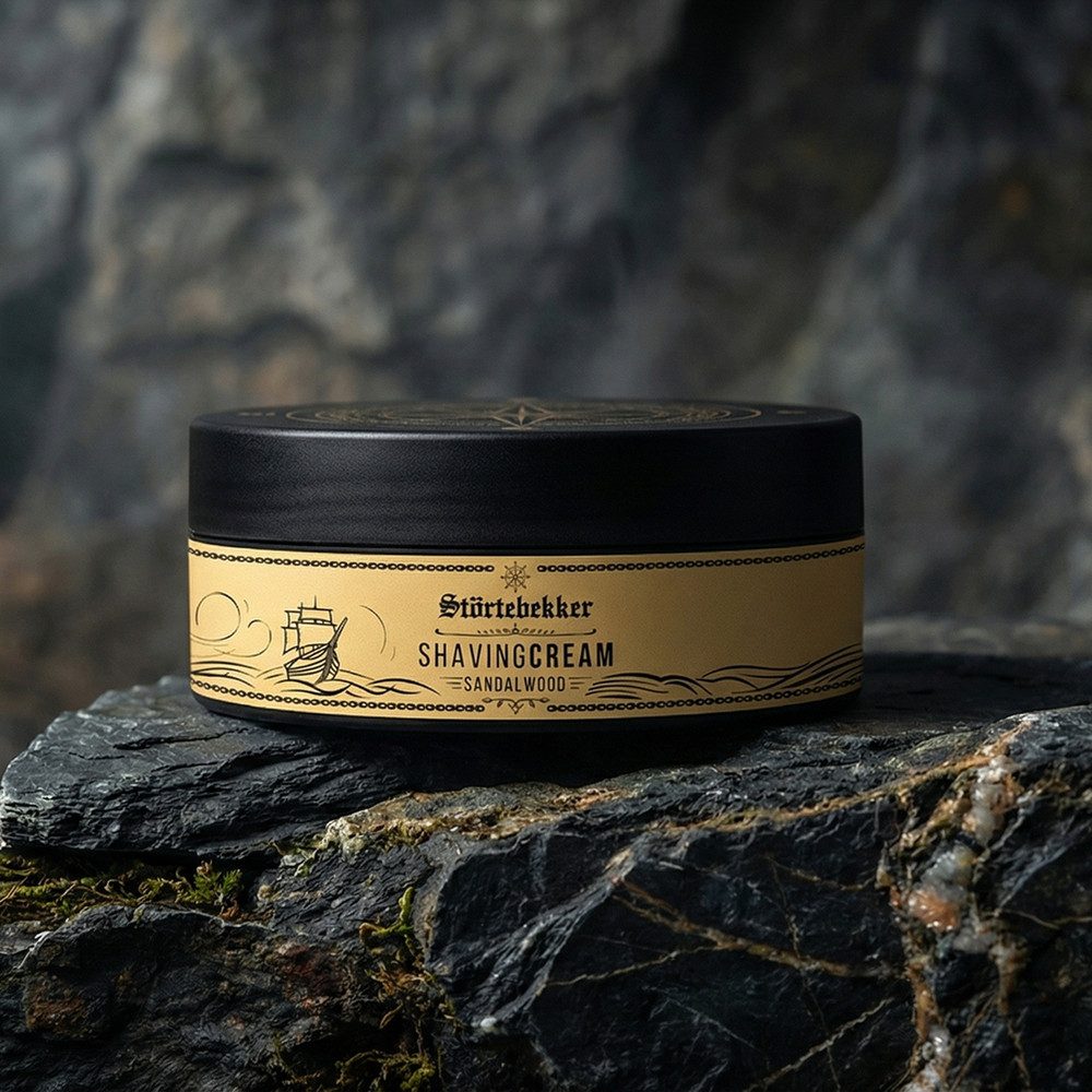Störtebekker Rasierseife Rasiercreme Sandelholz, für eine unkomplizierte Rasur mit cremigem Schaum