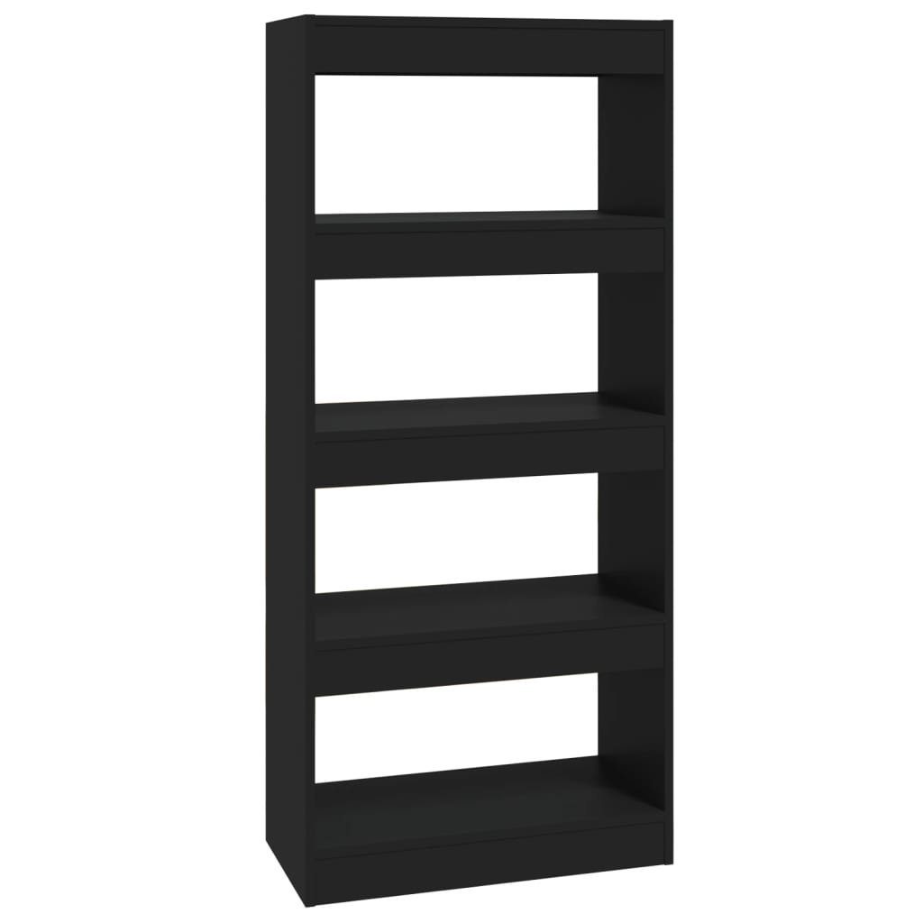 vidaXL Bücherregal Bücherregal/Raumteiler cm Holzwerkstoff, 1-tlg. 60x30x135 Schwarz