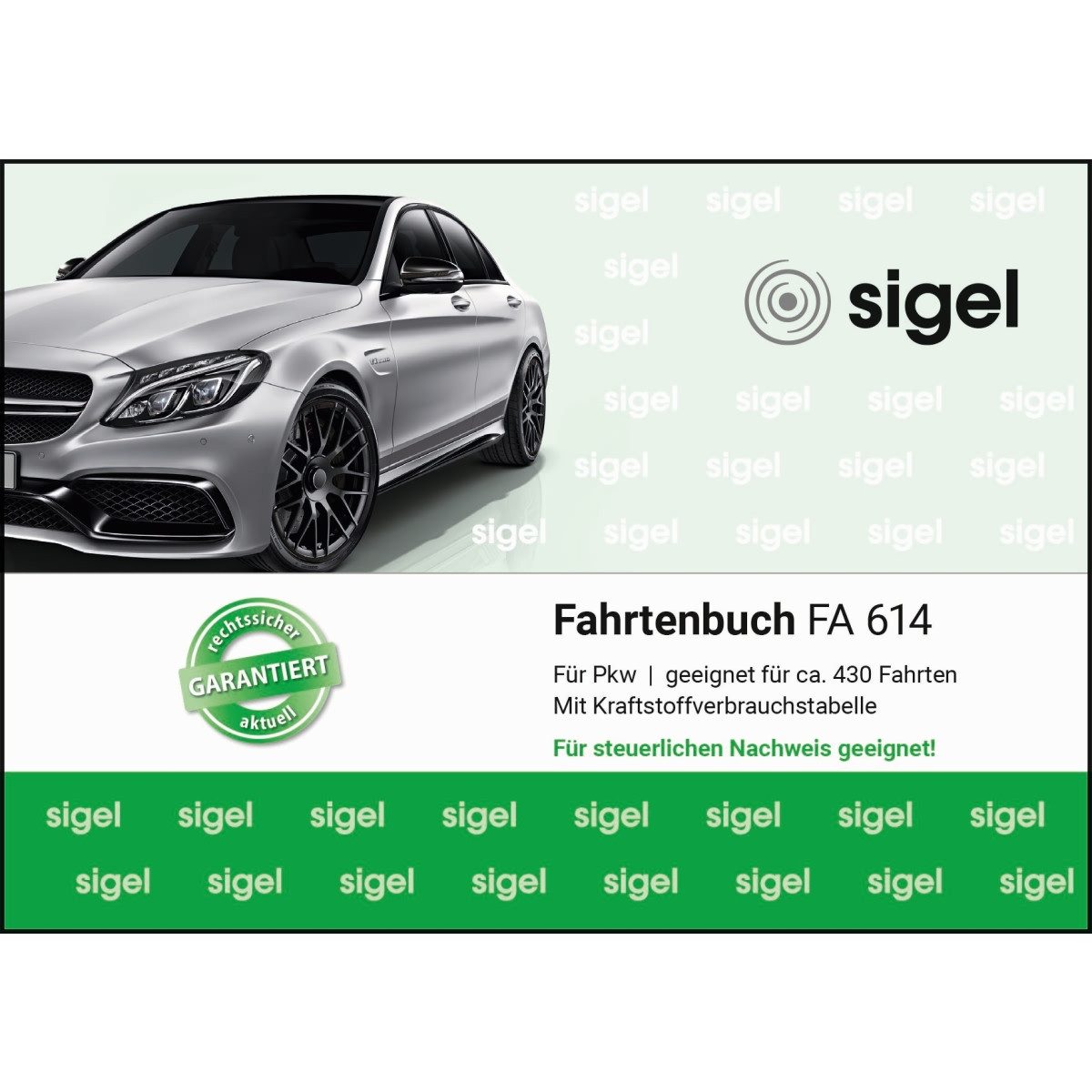 Sigel Formularblock Fahrtenbuch A6 40 Blatt für Pkw 3 Stück