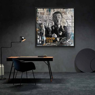 DOTCOMCANVAS® Acrylglasbild Mood CEO - Acrylglas, Acrylglasbild Jordan Belfort grind money Geld CEO Erfolg Motivation