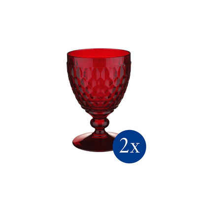 Villeroy & Boch Rotweinglas Boston coloured Rotweinkelch red, Set 2tlg., Glas